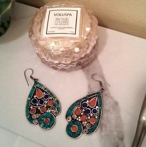 Handmade natural stone earrings